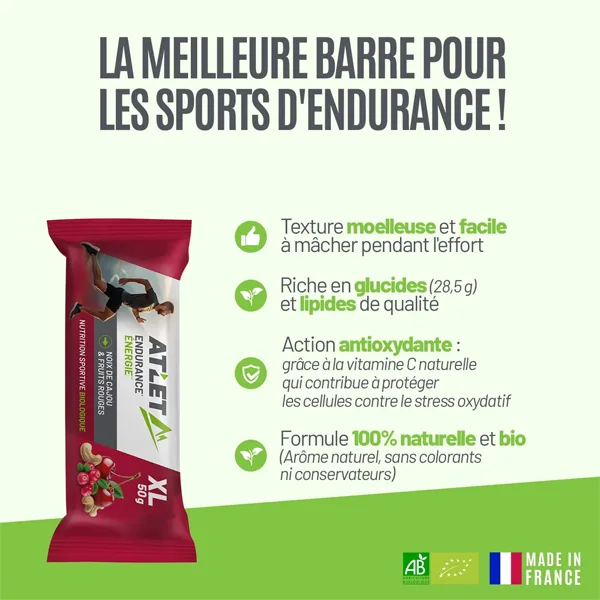Barre Energétique (50g) - Noix de cajou & Fruits rouges BIO - Image 2
