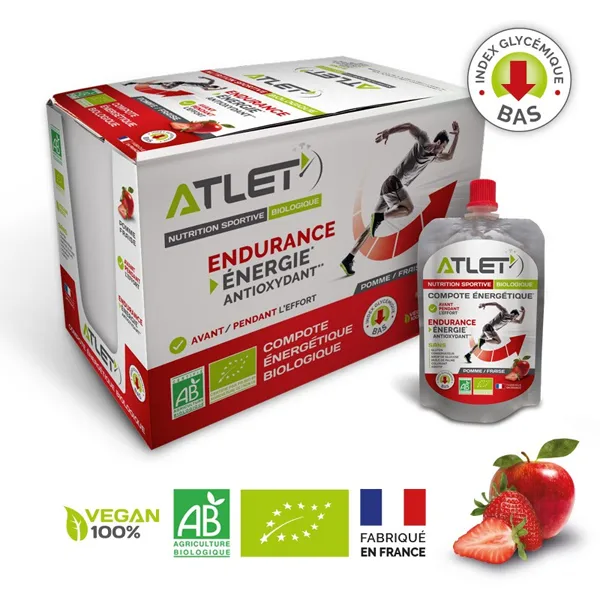 ATLET - Compotes Énergétiques BIO Box (18x100g) - Goût au Choix - Image 2