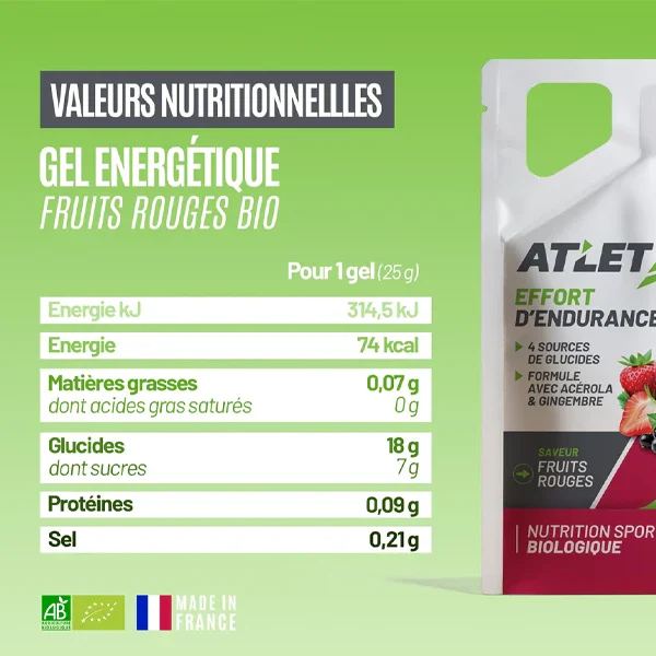 Gel Énergétique BIO (25g) - Fruits Rouges - Image 5