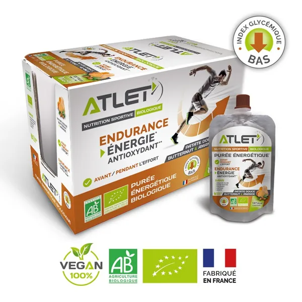 ATLET - Purée Énergétique BIO Box (18x100g) - Butternut-Patate Douce-Amande