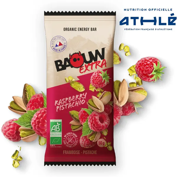 Barre Énergétique BIO EXTRA (50g) - Framboise & Pistache - Image 2