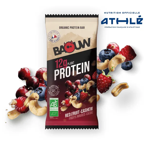 Barre Protéinée BIO (50g) - Fruits Rouges & Cajou - Image 2