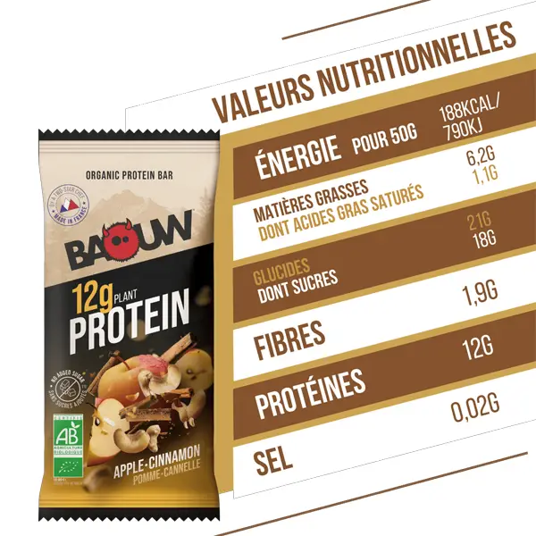 Barre Protéinée BIO (50g) - Pomme & Cannelle - Image 7
