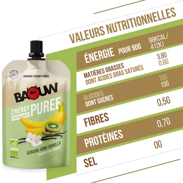 Purée Énergétique BIO (90g) - Banane-Kiwi-Vanille - Image 6