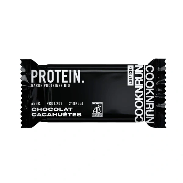 Barre Protéinée BIO (45g) - Chocolat Cacahuètes