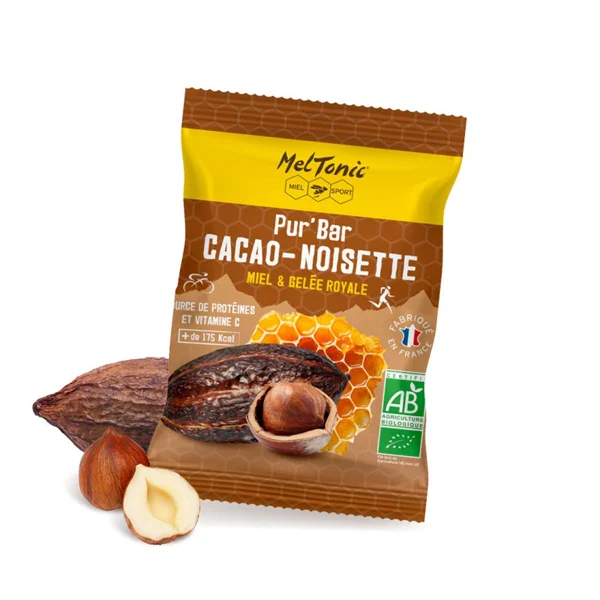 Pur' Bar Bio (50g) - Cacao-Noisette, Miel & Gelée Royale