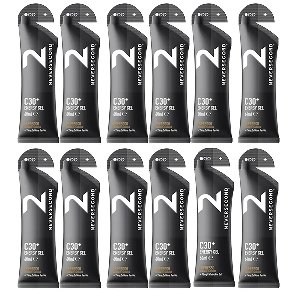 C30 Energy Gel + Caffeine Box (12x60ml) - Goût au choix