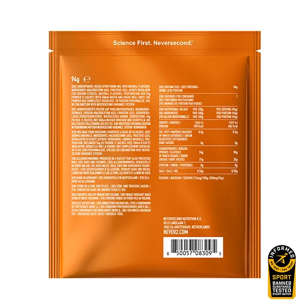 C90 High Carb Drink (94g) - Orange - Image 2