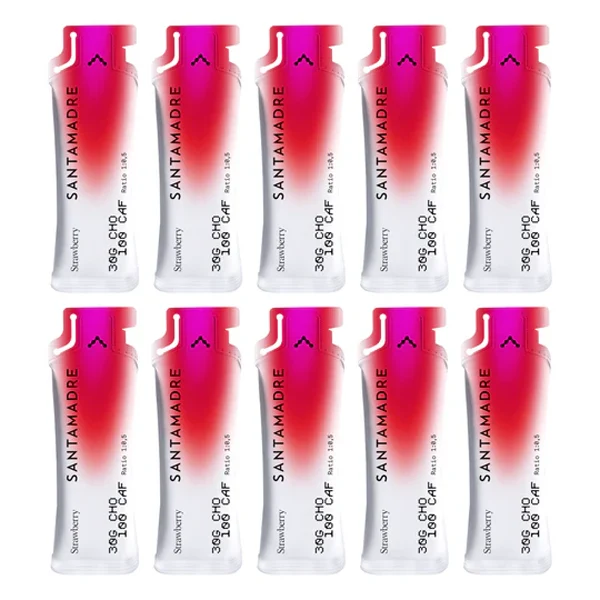 SANTA MADRE - Energy Gels Pack 30CHO 100 CAF (10x60g) - Goût au Choix - Image 2