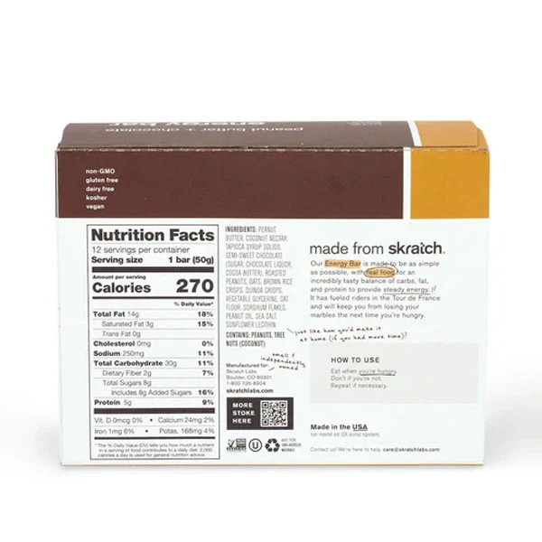 SKRATCH LABS - Energy Bar Sport Fuel Box (12x50g) - Goût au Choix - Image 4