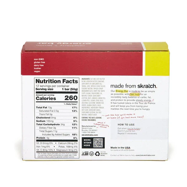 SKRATCH LABS - Energy Bar Sport Fuel Box (12x50g) - Goût au Choix - Image 6